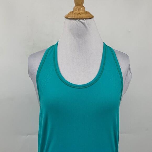 Athleta Tank Top Womens S Small Caribbean Speedlight Seamless Racerback Ruched - Picture 3 of 10